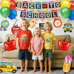 Back to School Decorations, First Day of School Decorations Supplies with Banner
