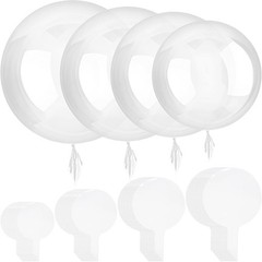 60 Pcs Bobo Balloons, 6 Different Size Clear Balloon for Stuffing Transparent…