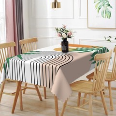 TTQYFNM 60×108″ Mid Century Modern Abstract Geometric Boho Tablecloth