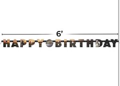 The Mandalorian Yoda Star Wars Happy Birthday Party Banner-Ready To Hang-NEW-6’