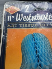 2 Of Westminster Bells Blue Art Tissue Party Decor Honeycomb Beistle Wedding 11”