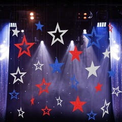 30 Pcs Large Patriotic Star Cutouts Paper Decorations 3 Sizes 6/9.8/10.6 Inch