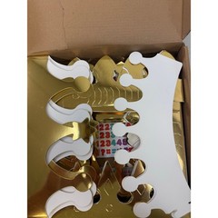 Meanplan 50-Pieces Gold Paper Crowns Birthday Crowns DIY Craft Kit All Ages