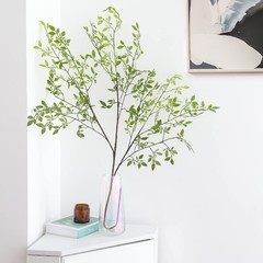 CEWOR Artificial Plants 2PCS 43.3 Inch Green Nandina Tall for