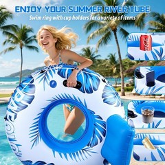 Inflatable River Tube Float 53Pool Float Adult, Tubes for Floating Heavy Duty