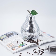 Disco Ball Pear Wedding Decor – Silver Pear-Shaped Centerpiece