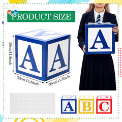 3 Pcs ABC Balloon Box Decorations First Day of School Back to School Classroom D