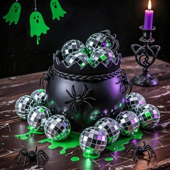 Assorted Mini Disco Balls – 20 Pcs Silver Reflective Ornaments for Celebrations
