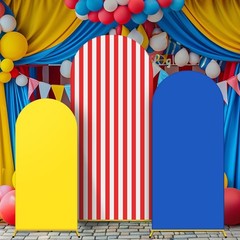 3 Pcs Carnival Arch Backdrop Covers – Variety Sizes