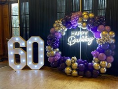 Purple and Gold Balloon Arch Kit, 162Pcs Dark Purple Gold with Stars Balloon …