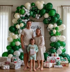 Green White Balloon Garland Double Latex Emerald Green Sand White Cream Grey …