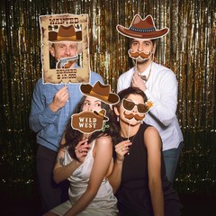 24 PCS Western Cowboy Photo Booth Props Cowboy Cowgirl Birthday Decorations