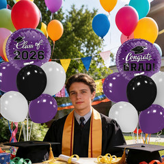 4Pcs Class of 2026 Graduation Balloon Stands Congrats Grad Party Centerpieces