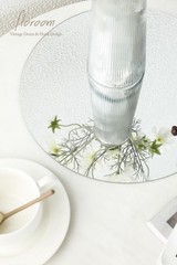 12 PCS 12 Inch Round Mirrors Table Centerpieces Trays Plates Party Decor