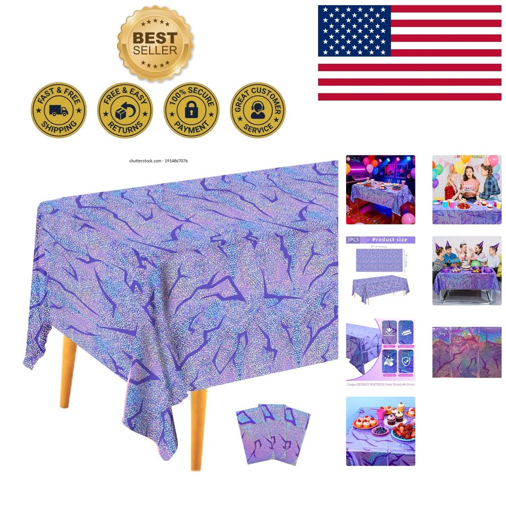Festive 3PCS Demon Hunters Tablecloths – Sparkling & Versatile for All Occasions