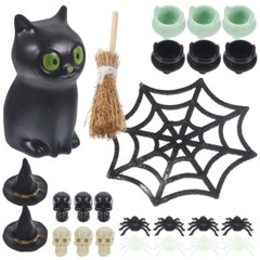 1 Set Miniature Halloween Things Decor Cake Decorations Home Mystery Crafts Hat