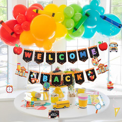 Welcome Back to School Decorations Set, Welcome Back Banner, Backdrop, Hanging S