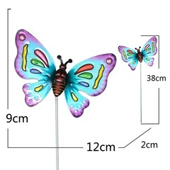 4x Colourful Butterfly Garden Stake Decor Garden Art Ornament Outdoor Decoration
