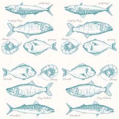BIG CATCH Fish Beverage Napkins 20pcs Fishing Napkins, Coastal Cocktail Napkins