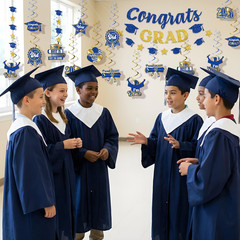 Blue and Gold Graduation Decorations 2026, Graduation Decorations Class of 2026