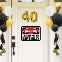 40Th Birthday Decorations – 9 PCS 40 Year Old Birthday Decorations Signs for Men