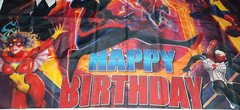 Happy Birthday Superhero Banner Tapestry Backdrop Approximately 57″ x 39″