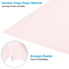 8.2ft Crepe Paper Roll, 2 Roll 20″ Width Paper Streamer Sheet, Champagne