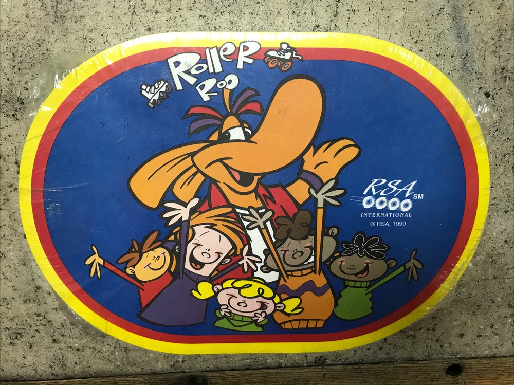 NOS Vintage 1999 RSA Roller Roo Paper Placemats Roller Skaters Association RARE