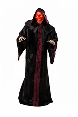 Animated 1.6m Standing Grim Reaper Halloween Prop Light Up Scary Decoration