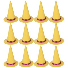 12 Pcs Mini Felt Hats Halloween Decorations Bottle Cupcake Toppers