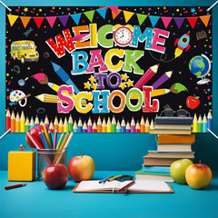 Welcome Back to School Banner Backdrop | Classroom Decorations, School Supplies