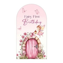 Fairy First Birthday Arch Backdrop Cover Baby Shower Party Background Prop