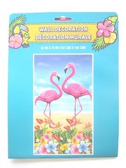 Pink Flamingos Tropical 42″x 72″ Packaged Wall/Door Mural Decoration BRAND NEW!