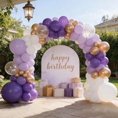 CVPARTYON Purple Balloons 60 PCS 12 Inch Dark Royal Purple Balloons for Birth…