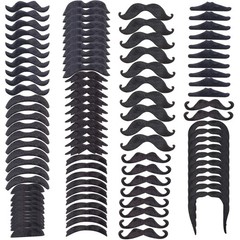 60 Pcs Fake Mustache Self Adhesive Novelty Fake Beard False Facial Hair