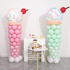 Ice Cream Balloon Column Stand Kit Set of 2, 7 Feet Height Ice Cream Adjustab…