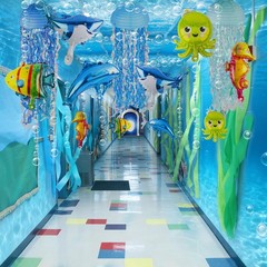 Fovths 20 Pcs Under the Sea Party Decorations with Bubble Garland Tablecloth …
