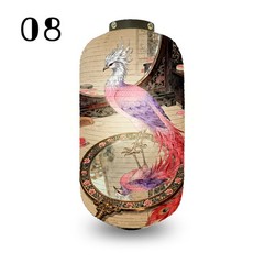 Oriental Chinese Style Cloth Lantern Phoenix Printed Decor Izakaya Restaurant