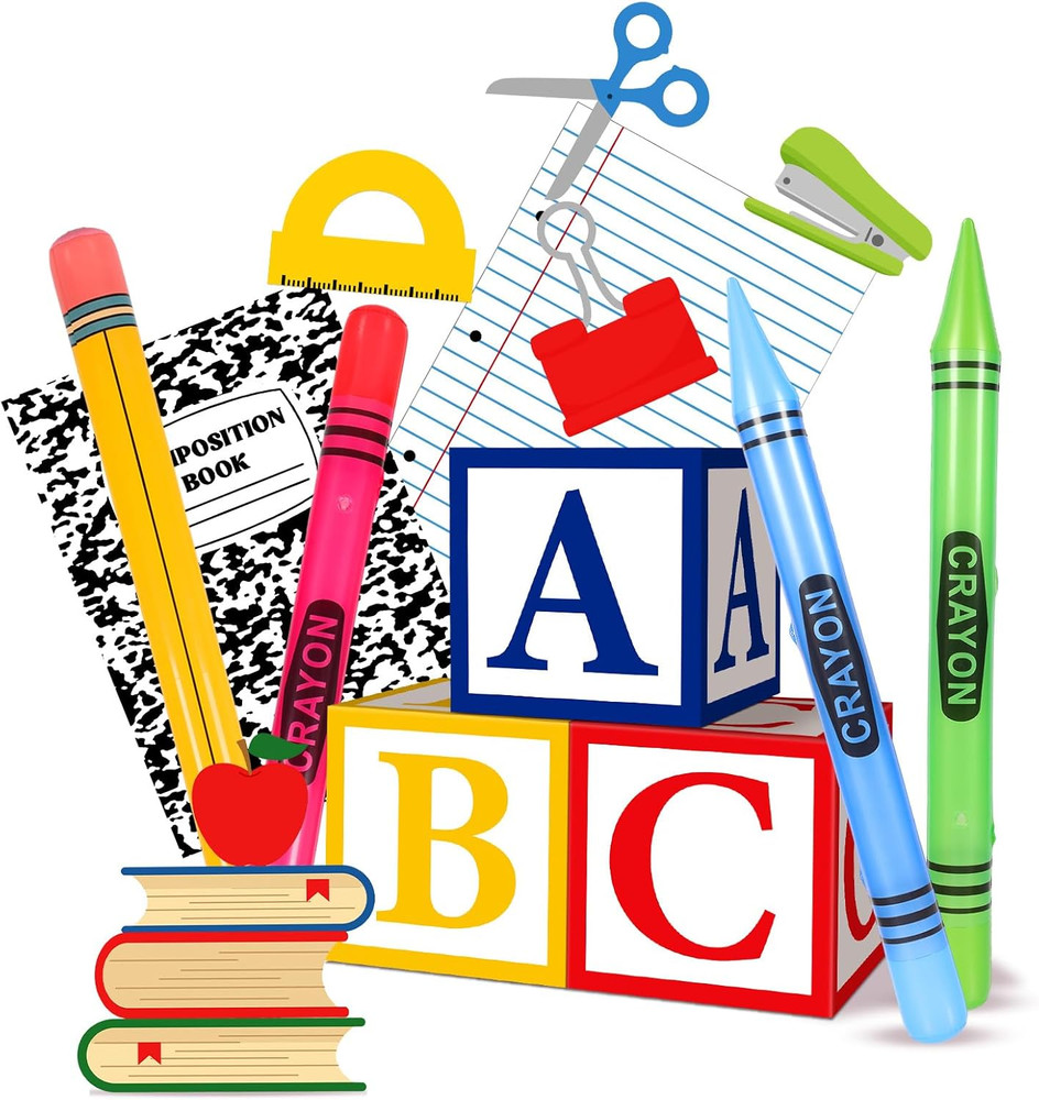 14 Pcs Giant Back to School Decorations School Theme Party Decorations ABC Alpha