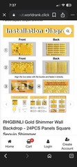 24 Square SILVER Sequin Shimmer Wall Backdrop Panels for Party Decor – NIOB