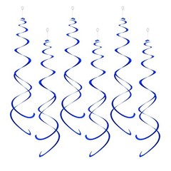 AimtoHome Party Swirl Decorations, Blue Foil Ceiling Hanging
