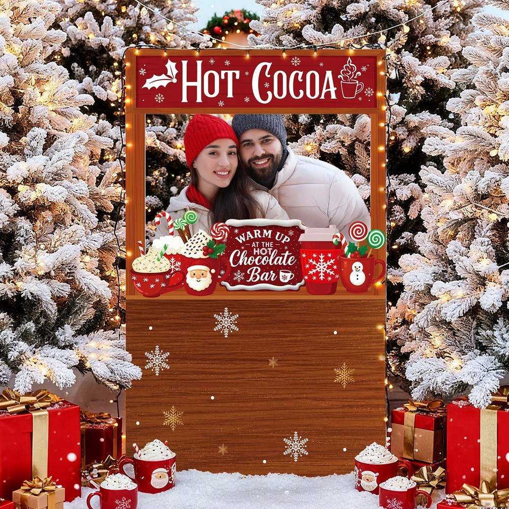 CroBlissful Hot Chocolate Bar Decor Sign Bar Supplies 4 x 2.3 ft Cardboard