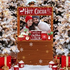 CroBlissful Hot Chocolate Bar Decor Sign Bar Supplies 4 x 2.3 ft Cardboard