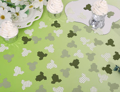 Green Bodysuit Confetti – Green Gingham Baby Shower Confetti,Baby Shower Decorat