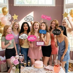 16th Birthday Photo Booth Props – 40 Various,