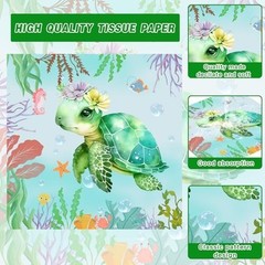 140pcs Ocean Turtle Birthday Party Supplies – Under the Sea Decor, Plates, Napki