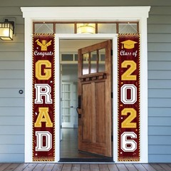 Maroon and Gold Graduation Decorations Class 72×11.8 inches,