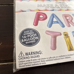 Packed Party Make A Statement Party Time 16 Foot Mylar Balloon Banner Colorful