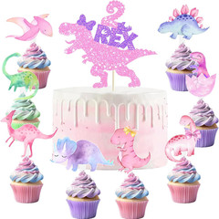 211 Pcs Dinosaur 2Nd Birthday Party Supplies, Girl Dino Two Rex Birthday Decorat