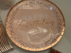 Rose Gold, Pink and White Birthday Supplies